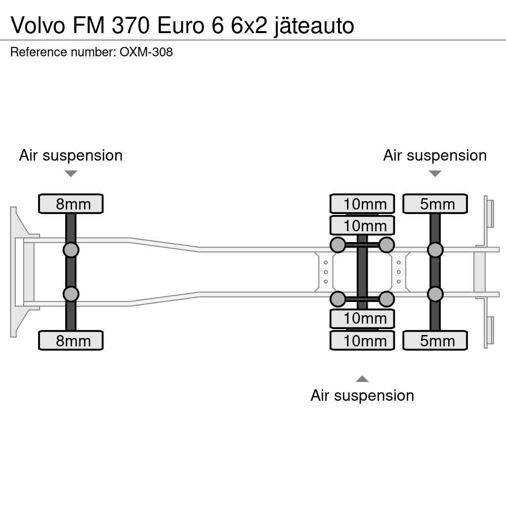 Volvo FM 370 Euro 6 6x2 jäteauto Atkritumu izvešanas transports