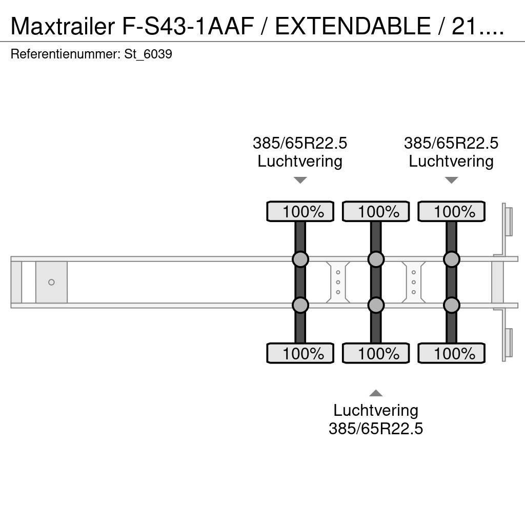 MAX Trailer F-S43-1AAF / EXTENDABLE / 21.10 mtr / TE KOOP - TE Citas piekabes