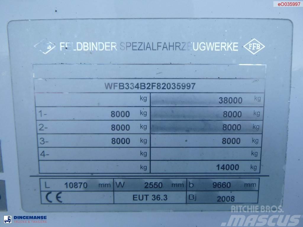 Feldbinder Powder tank alu 36 m3 / 1 comp + compressor Autocisternas