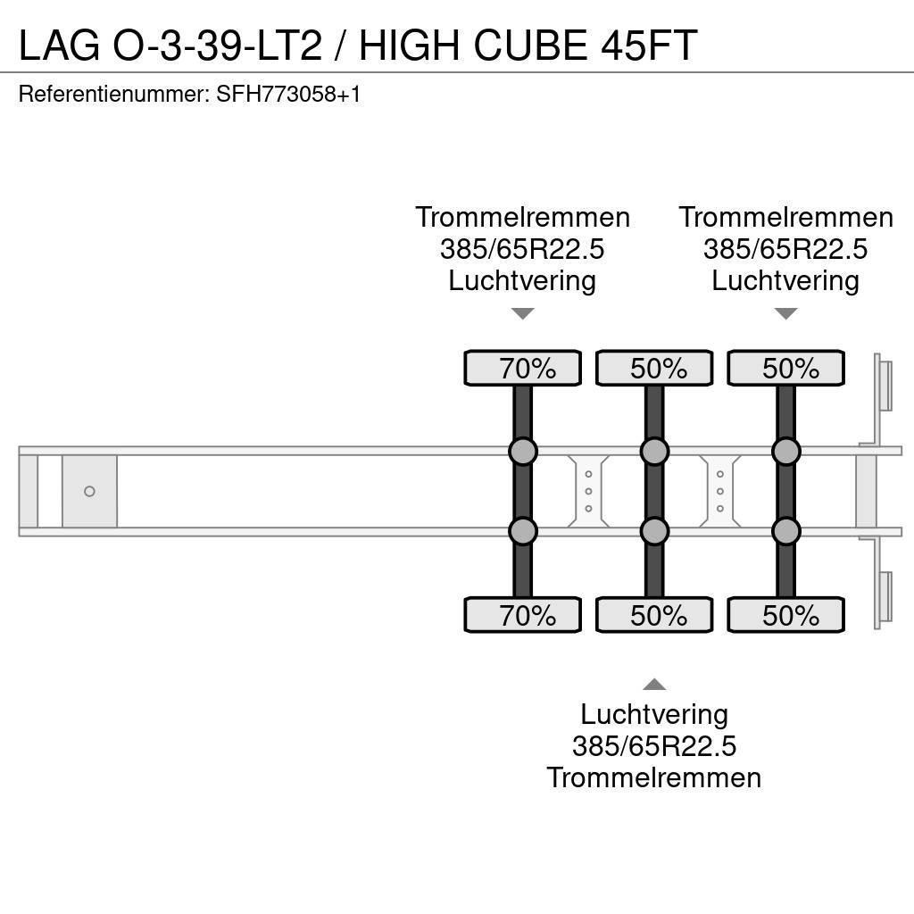 LAG O-3-39-LT2 / HIGH CUBE 45FT Konteinertreileri