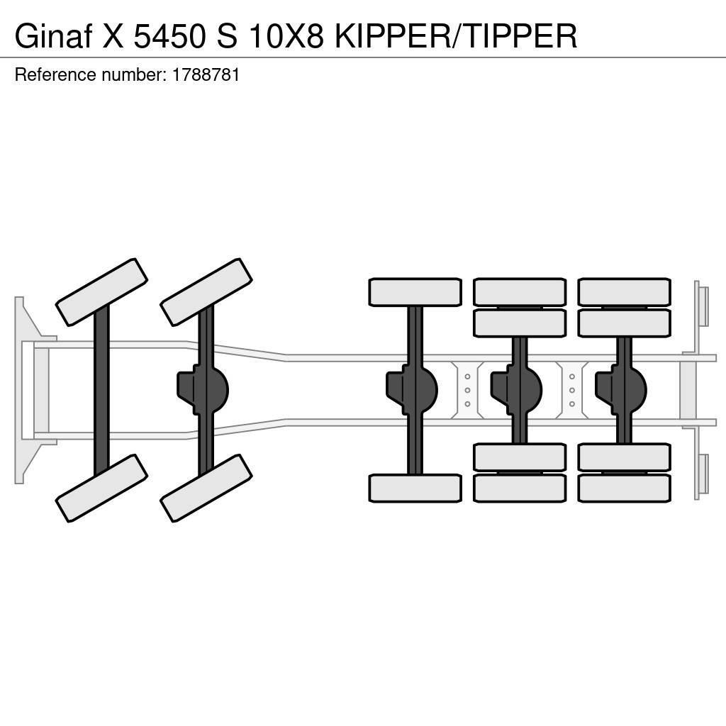 Ginaf X 5450 S 10X8 KIPPER/TIPPER Pašizgāzējs