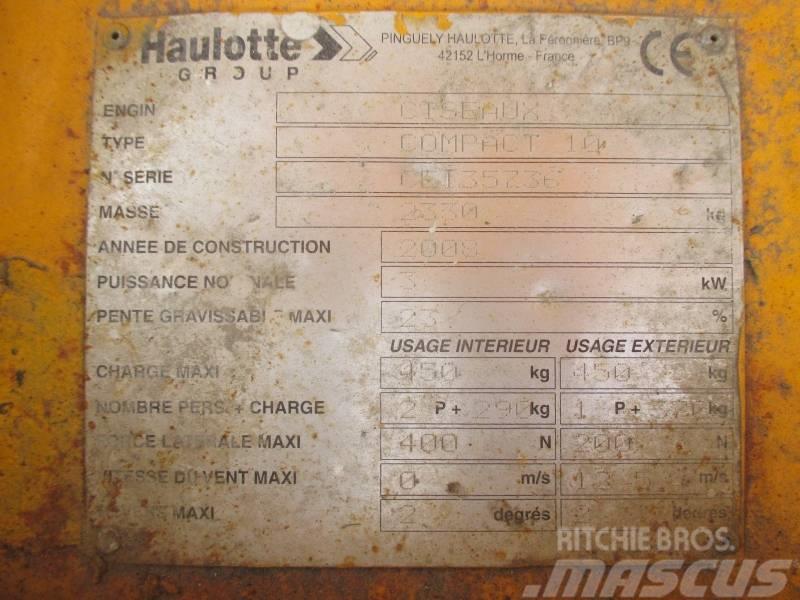 Haulotte Compact 10 Šķerveida pacēlāji