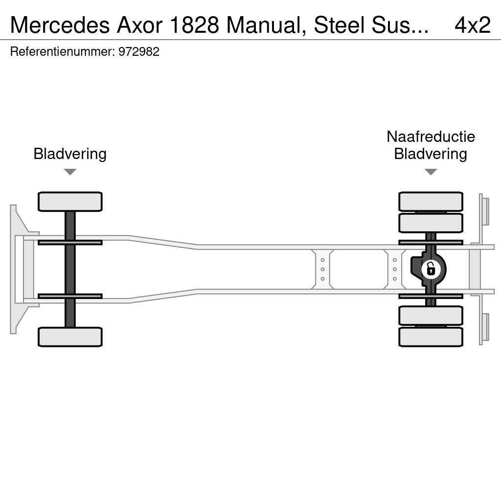 Mercedes-Benz Axor 1828 Manual, Steel Suspension, Meiller Kravas automašinas konteineru vedeji