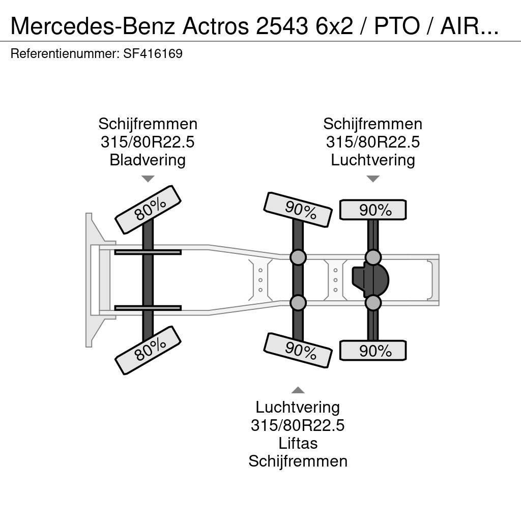 Mercedes-Benz Actros 2543 6x2 / PTO / AIRCO / EURO 6 Vilcēji
