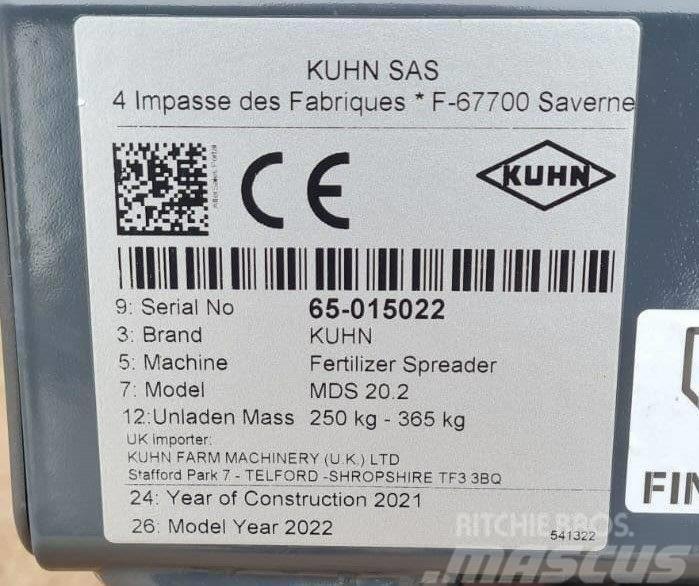 Kuhn MDS 20.2 Broadcaster Minerālmēslu izkliedētāji