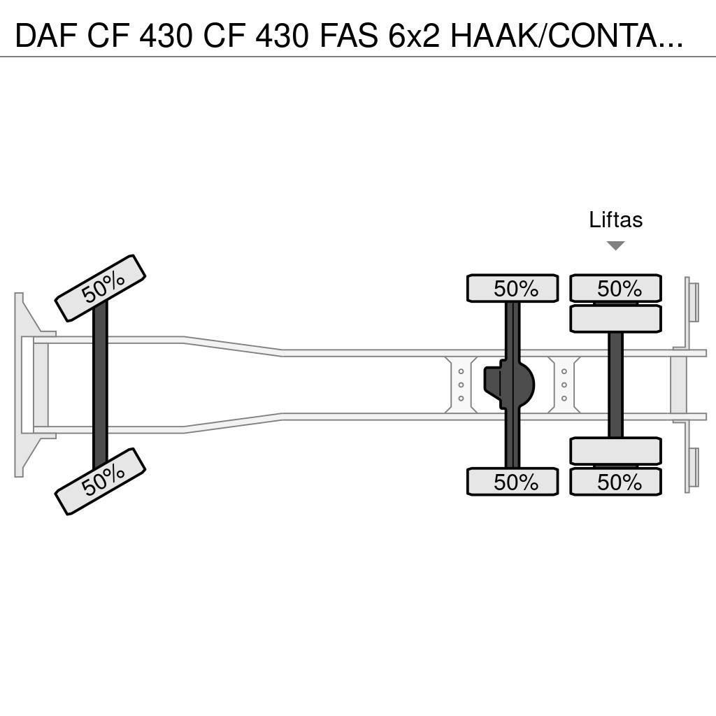 DAF CF 430 CF 430 FAS 6x2 HAAK/CONTAINER!!2018!! Treileri ar āķi