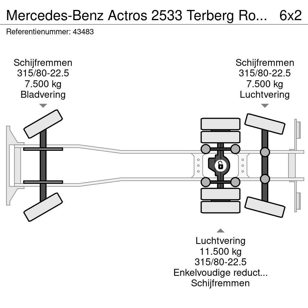 Mercedes-Benz Actros 2533 Terberg RosRoca 23m³ Atkritumu izvešanas transports