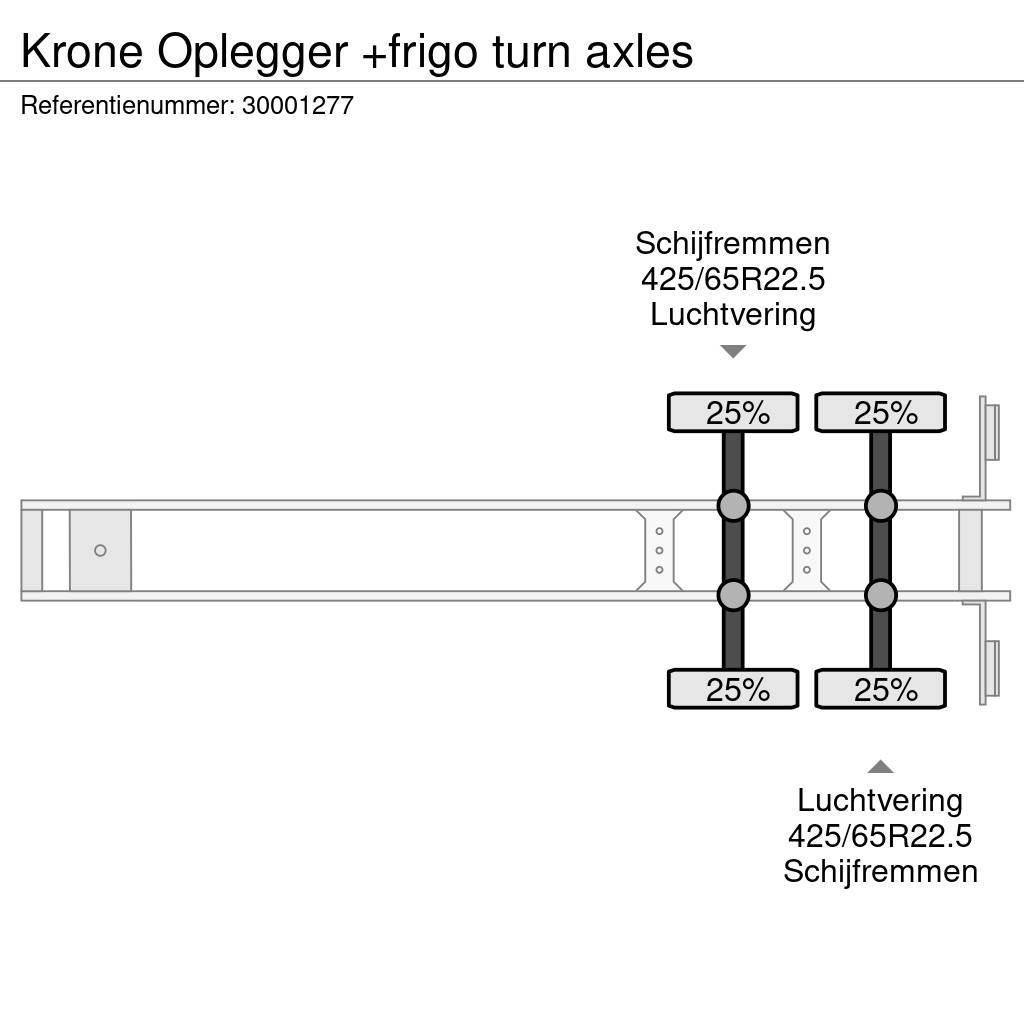 Krone Oplegger +frigo turn axles Piekabes ar temperatūras kontroli
