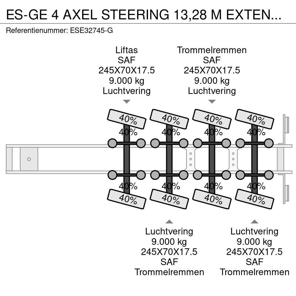Es-ge 4 AXEL STEERING 13,28 M EXTENDABLE Zemie treileri