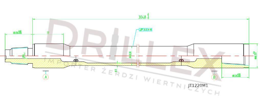 Ditch Witch JT1220 Drill pipes, Żerdzie wiertnicze Horizontālā virziena urbšanas iekārtas