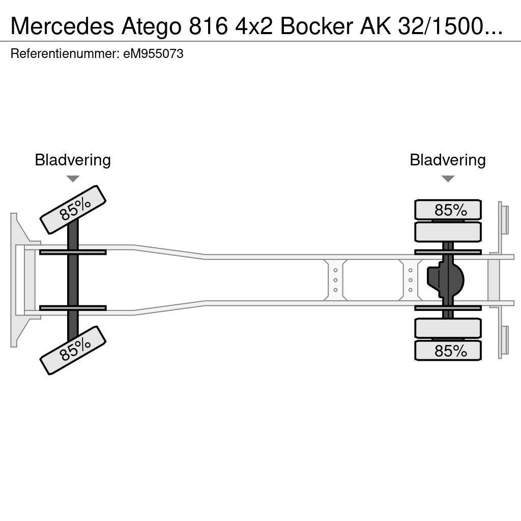 Mercedes-Benz Atego 816 4x2 Bocker AK 32/1500 SPS crane Visurgājēji celtņi