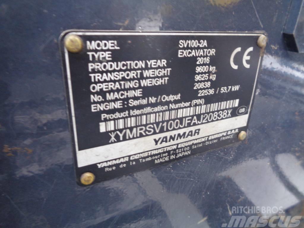 Yanmar SV 100-2 Vidēja lieluma ekskavatori 7 t - 12 t
