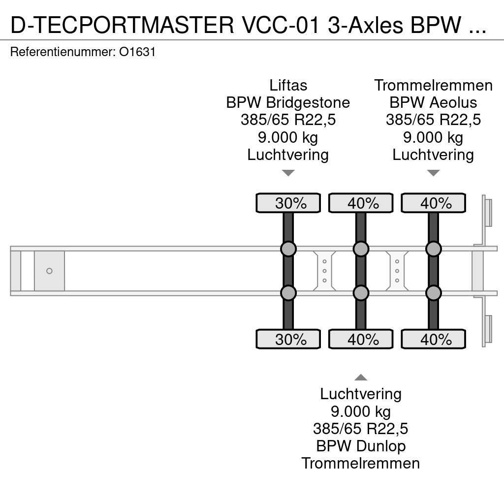 D-tec PORTMASTER VCC-01 3-Axles BPW - Drumbrakes - Lift- Konteinertreileri