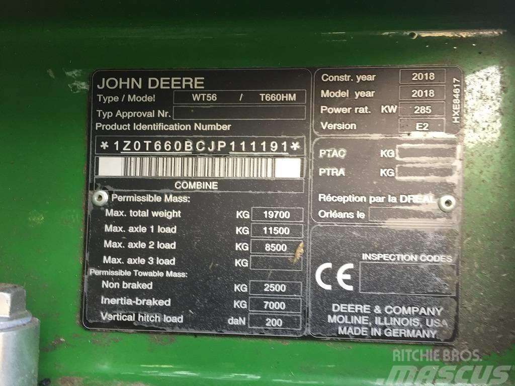 John Deere T 660 Ražas novākšanas kombaini