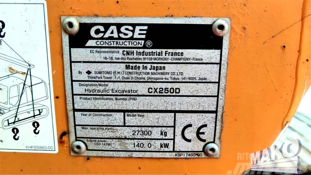 CASE CX 250 D Kāpurķēžu ekskavatori