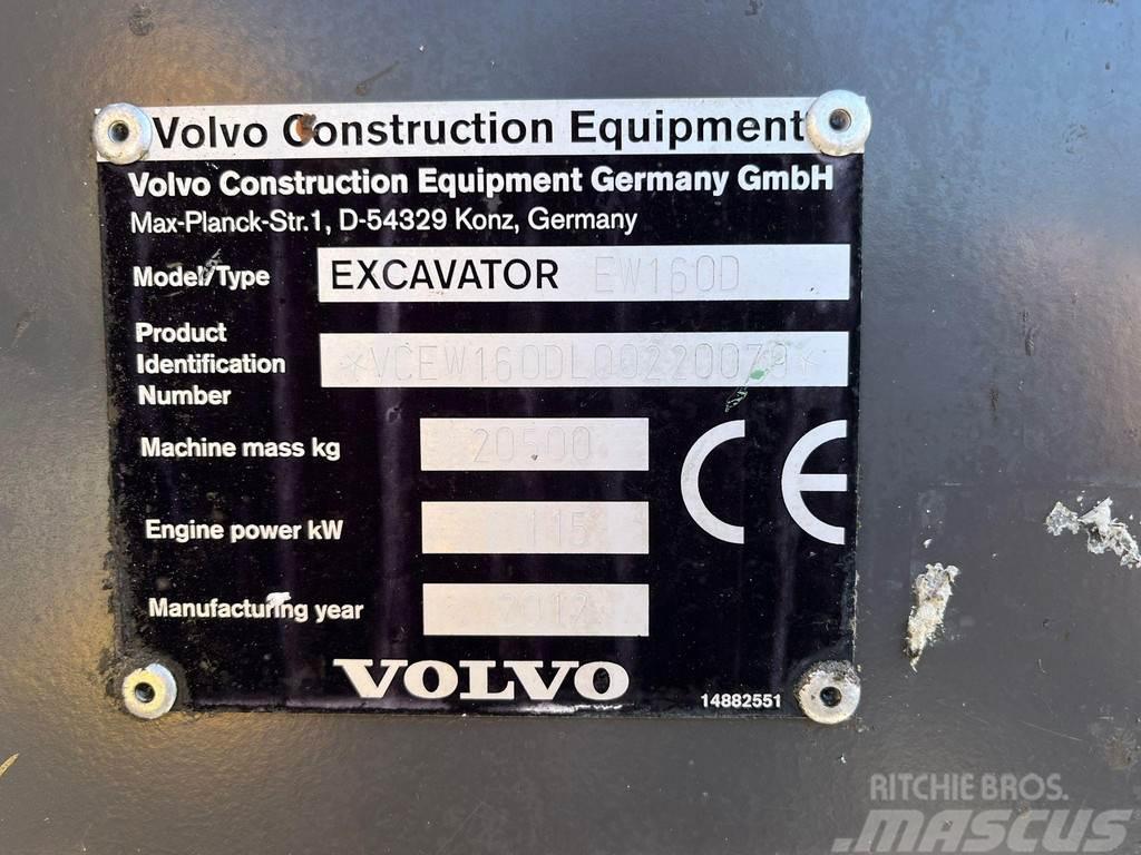 Volvo EW 160 D AC / CENTRAL LUBRICATION Ekskavatori uz riteņiem