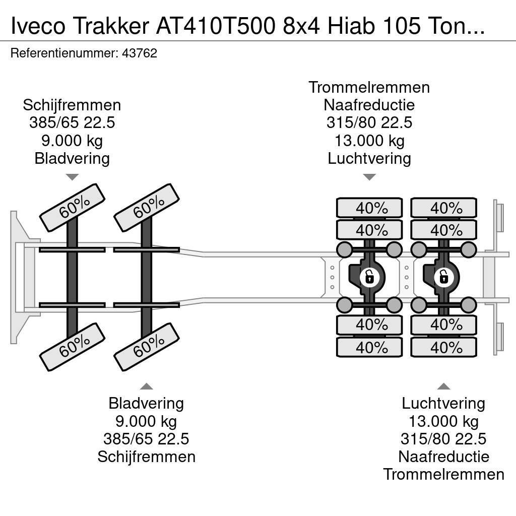 Iveco Trakker AT410T500 8x4 Hiab 105 Tonmeter laadkraan Visurgājēji celtņi