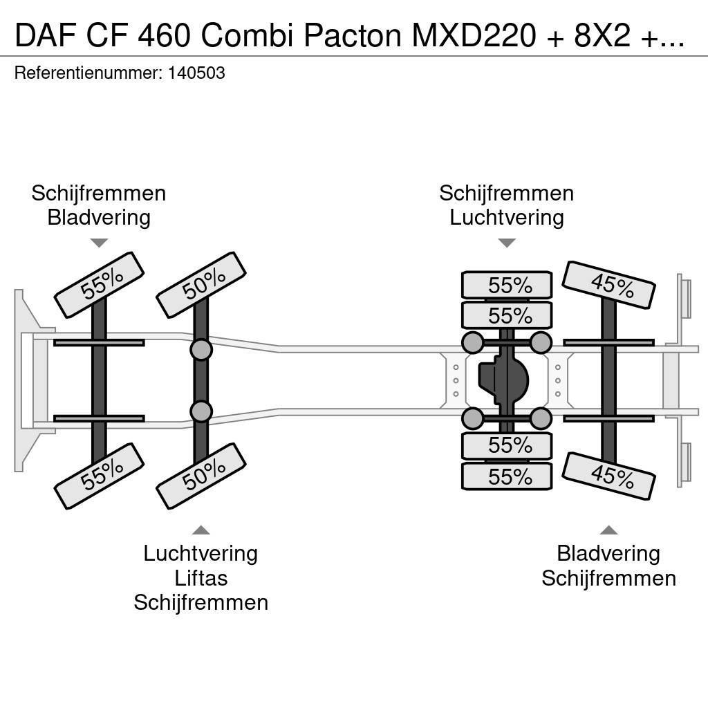 DAF CF 460 Combi Pacton MXD220 + 8X2 + Manual + Euro 6 Visurgājēji celtņi