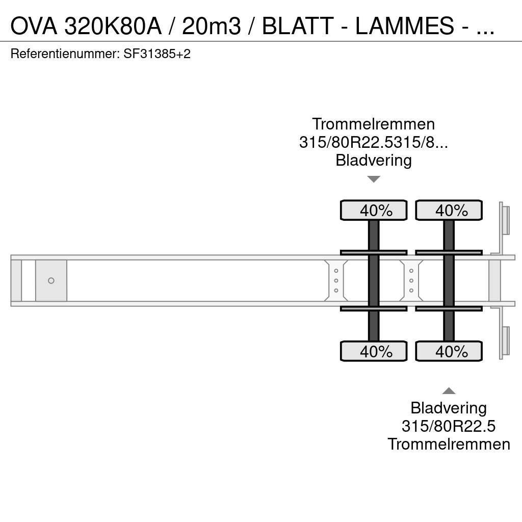 OVA 320K80A / 20m3 / BLATT - LAMMES - SPRING Piekabes pašizgāzēji