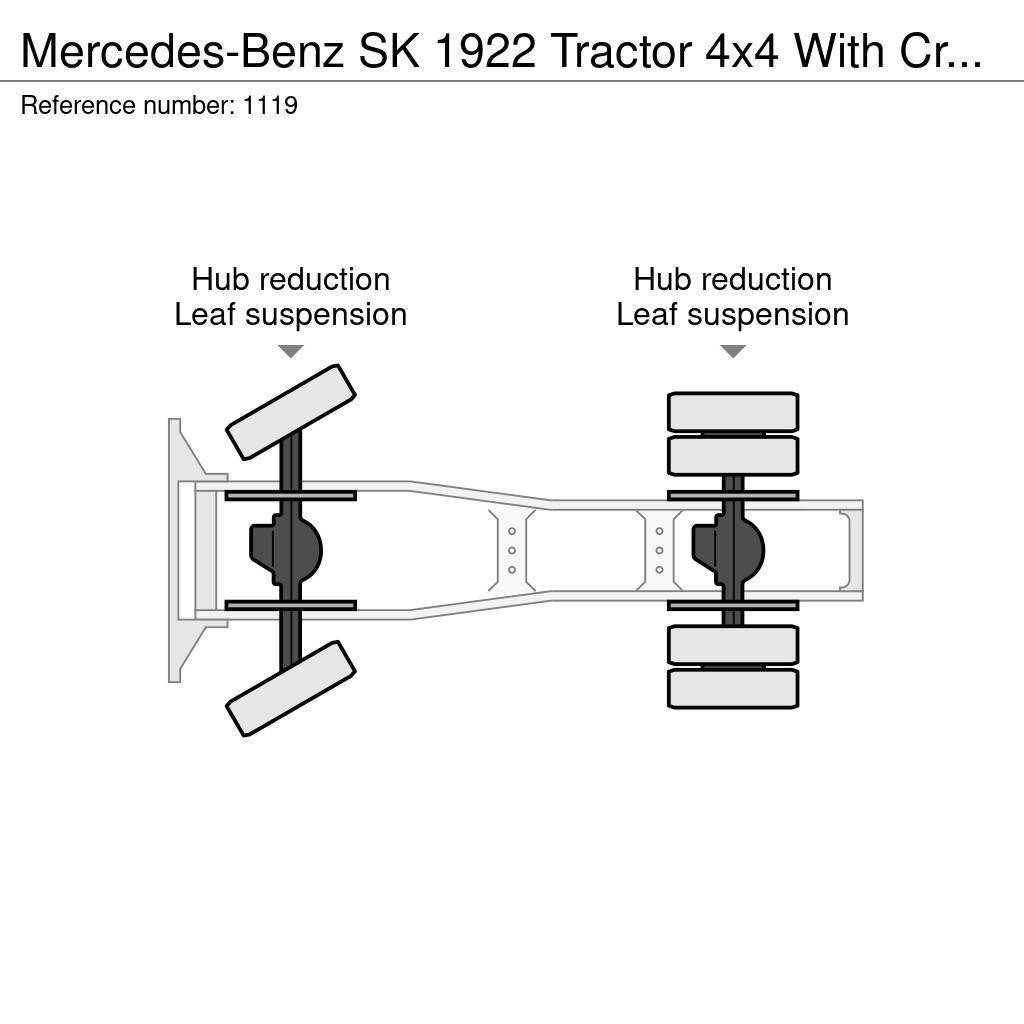 Mercedes-Benz SK 1922 Tractor 4x4 With Crane Full Spring V6 Big Vilcēji