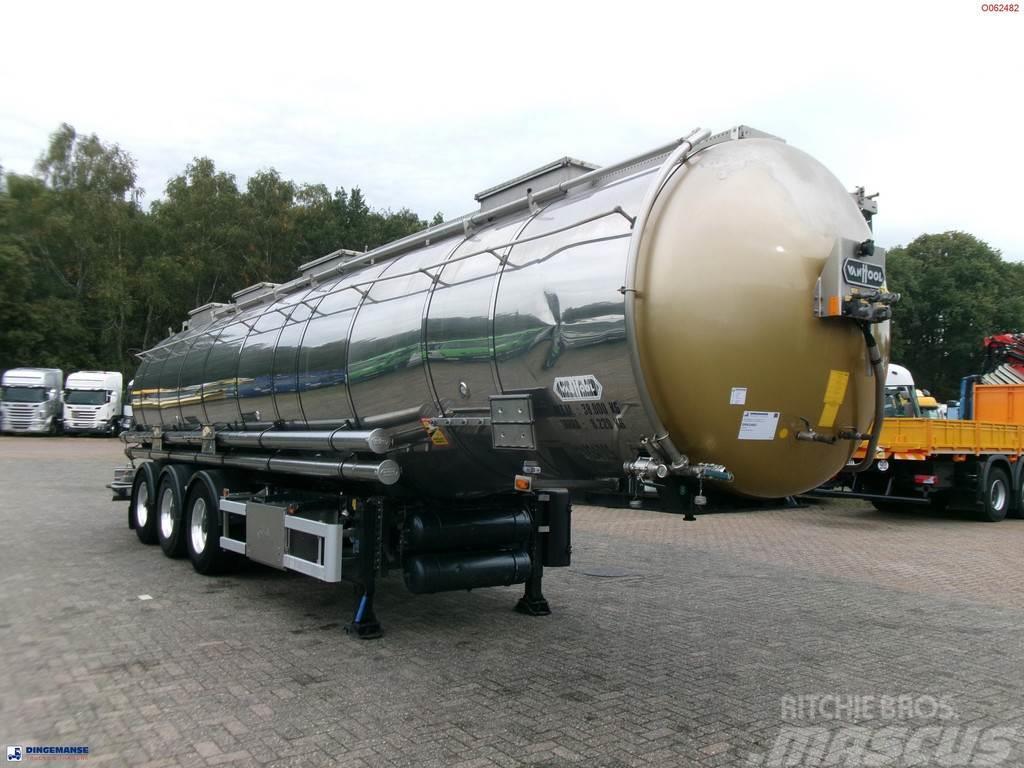 Van Hool Chemical tank inox 33 m3 / 3 comp / ADR 30-03-2024 Autocisternas
