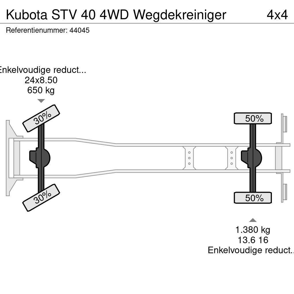 Kubota STV 40 4WD Wegdekreiniger Ielu tīrāmās mašīnas