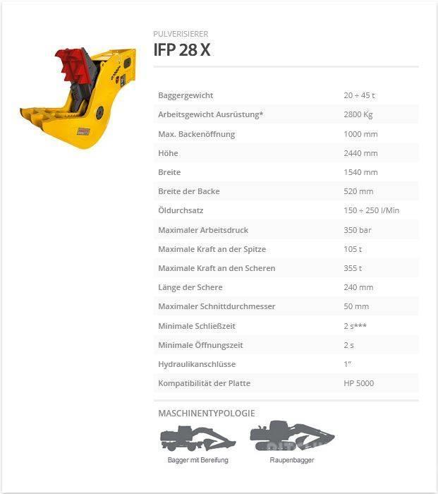 Indeco IFP 28 X Celtniecības drupinātāji