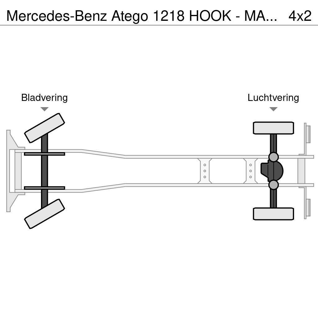 Mercedes-Benz Atego 1218 HOOK - MATERIAL COFFER Treileri ar āķi