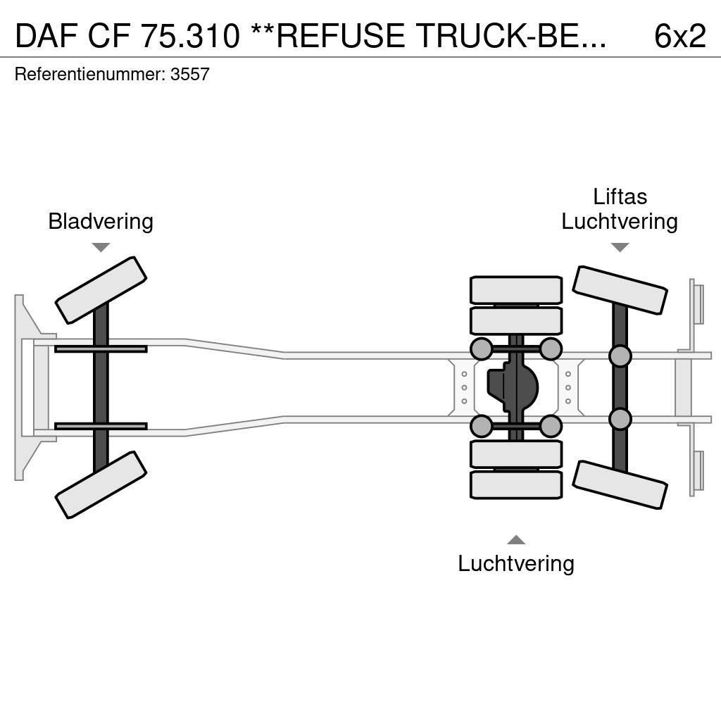 DAF CF 75.310 **REFUSE TRUCK-BENNE ORDURE-EURO 4** Atkritumu izvešanas transports