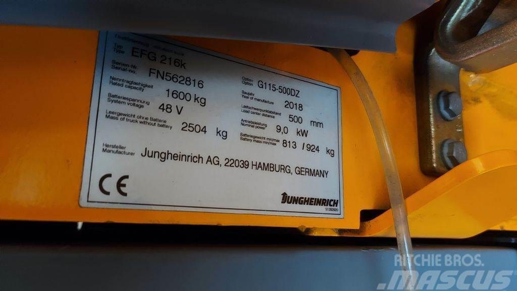 Jungheinrich EFG 216 K // SS // ZV // Duplex // HH 5000mm Elektriskie iekrāvēji