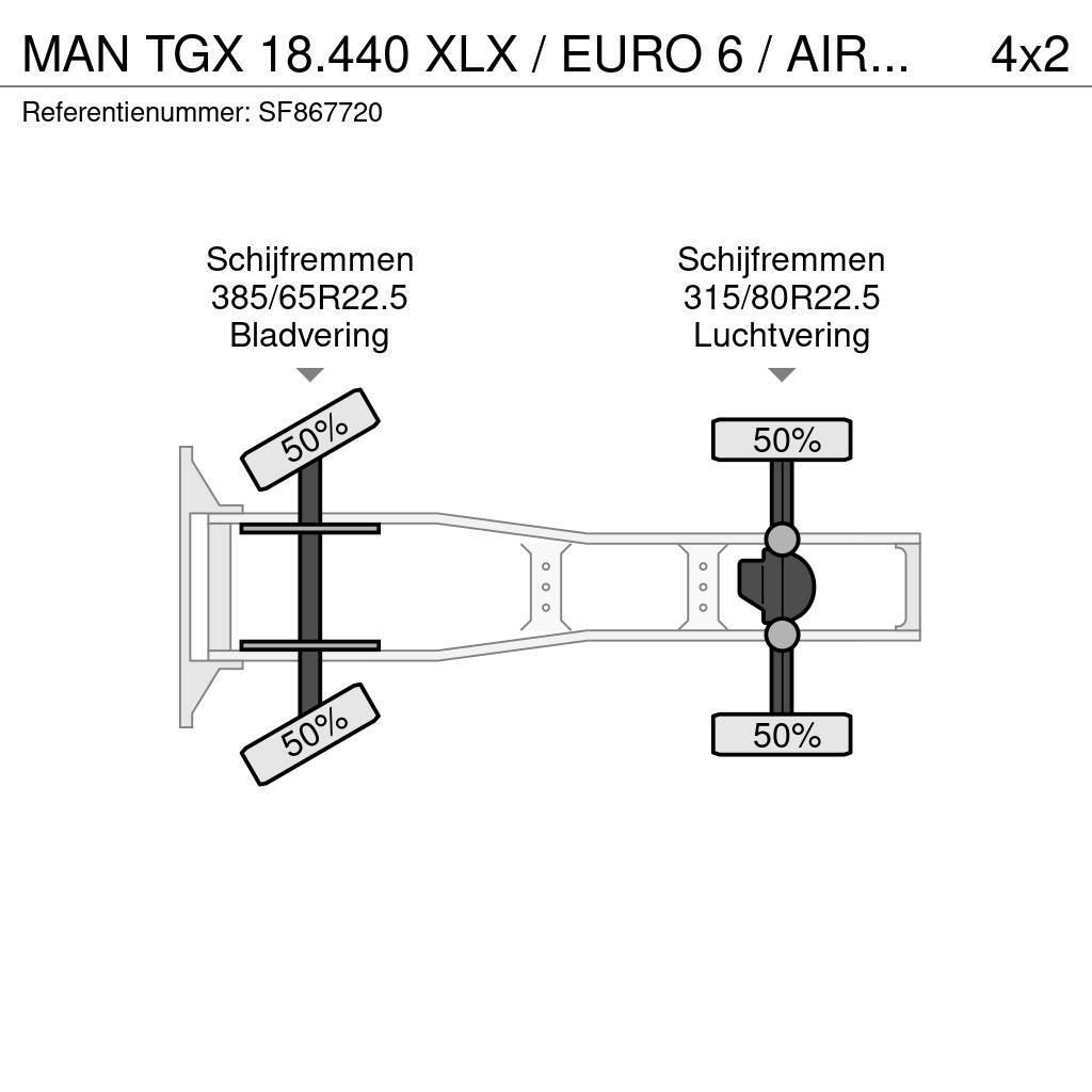 MAN TGX 18.440 XLX / EURO 6 / AIRCO / PTO Vilcēji