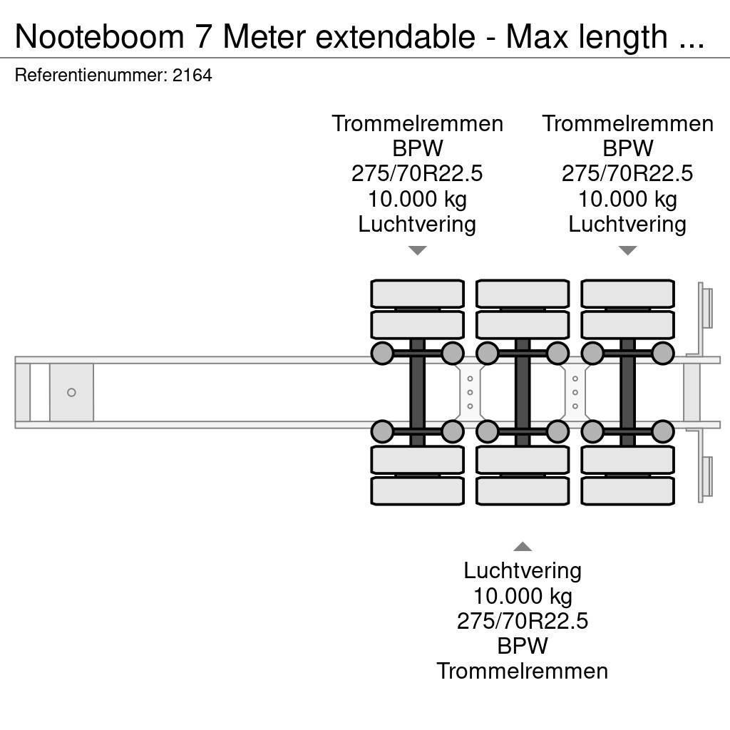 Nooteboom 7 Meter extendable - Max length 20 meter Tents treileri