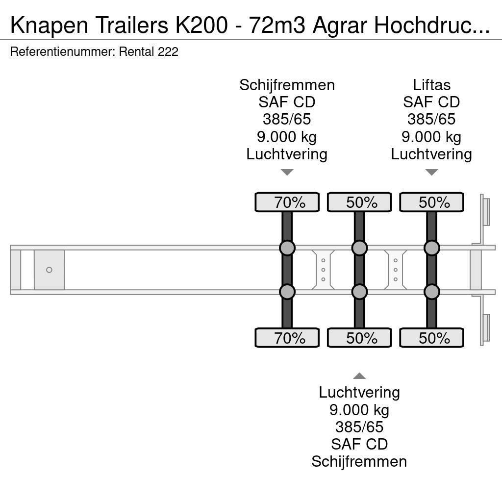 Knapen Trailers K200 - 72m3 Agrar Hochdruckreiniger Kustīgo grīdu puspiekabes