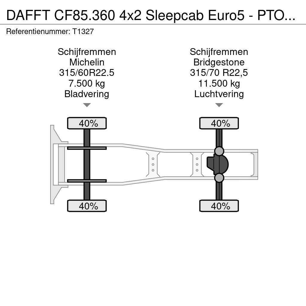 DAF FT CF85.360 4x2 Sleepcab Euro5 - PTO Prep - 3-Spaa Vilcēji