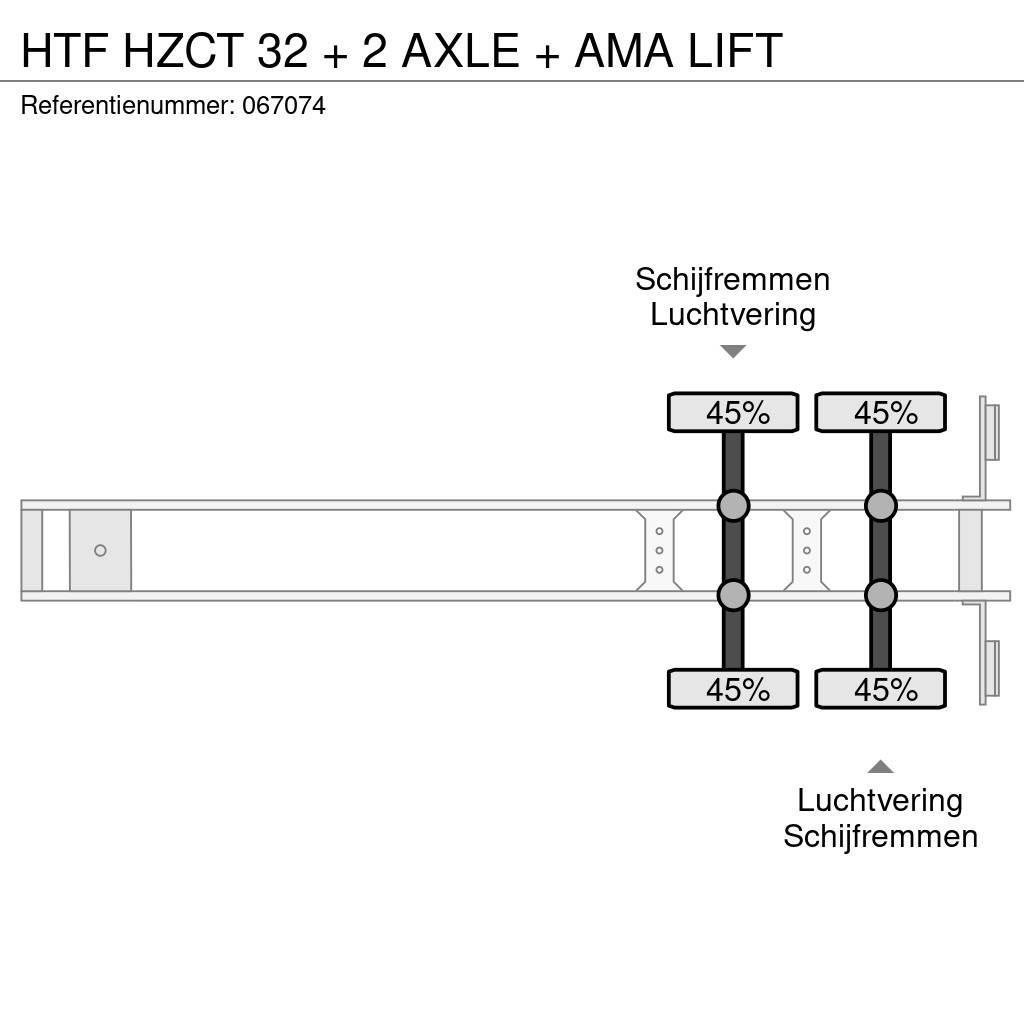 HTF HZCT 32 + 2 AXLE + AMA LIFT Noslēgtās piekabes