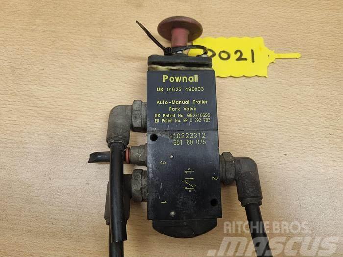  Pownall auto-manual trailer park valve 10223312 Citas sastāvdaļas