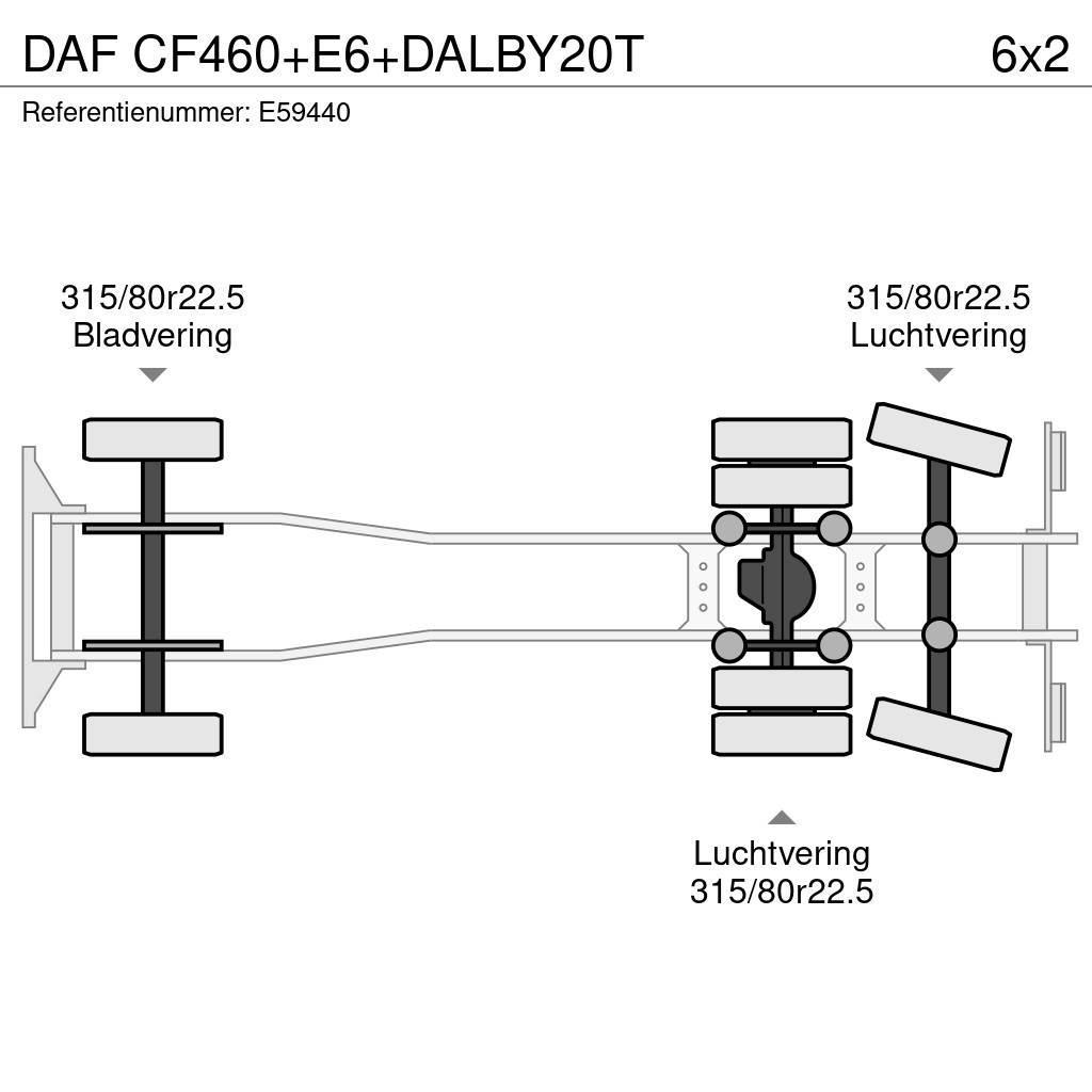 DAF CF460+E6+DALBY20T Smagās mašīnas ar konteineriem