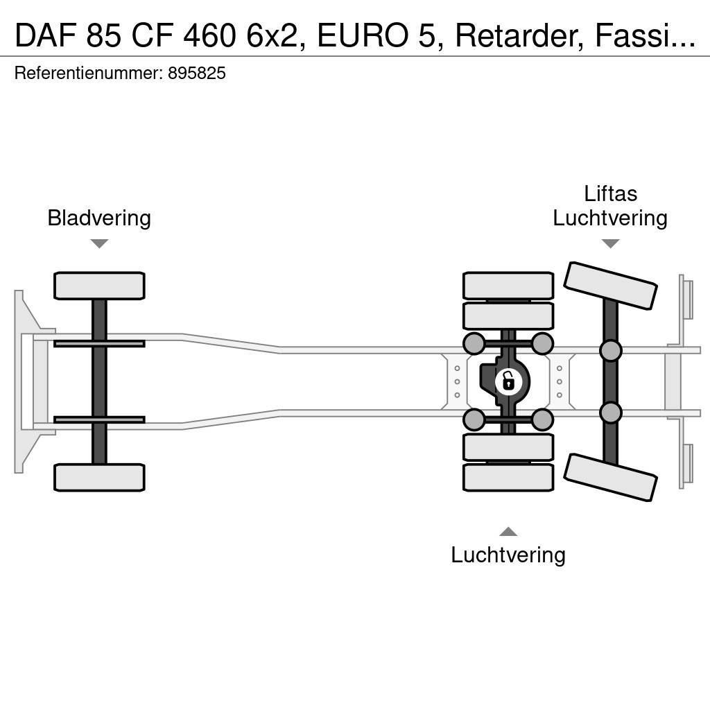 DAF 85 CF 460 6x2, EURO 5, Retarder, Fassi, Remote, Ma Platformas/izkraušana no sāniem