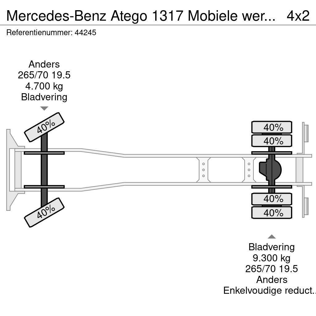 Mercedes-Benz Atego 1317 Mobiele werkplaats + ROM zuigtank Visurgājēji celtņi