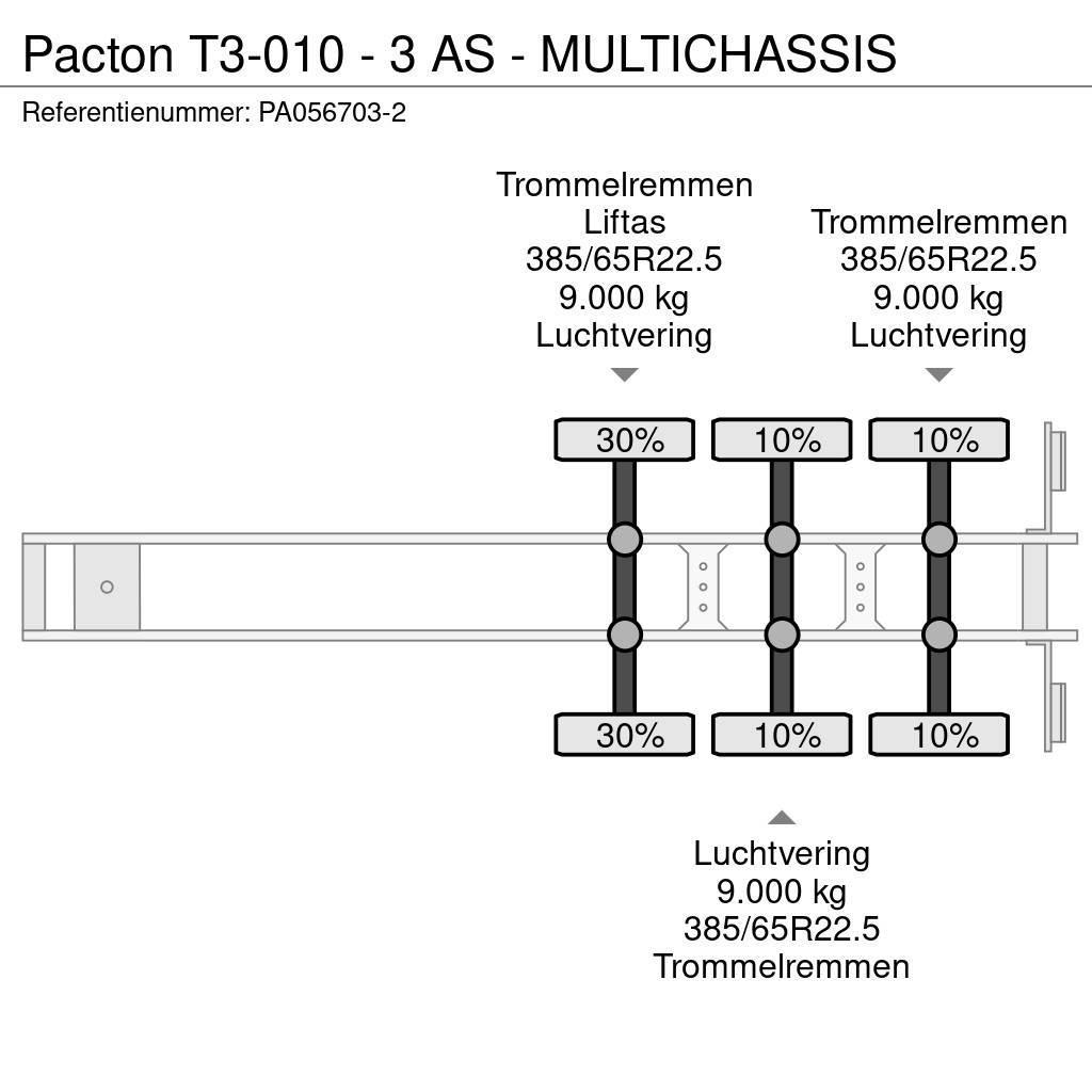 Pacton T3-010 - 3 AS - MULTICHASSIS Konteinertreileri