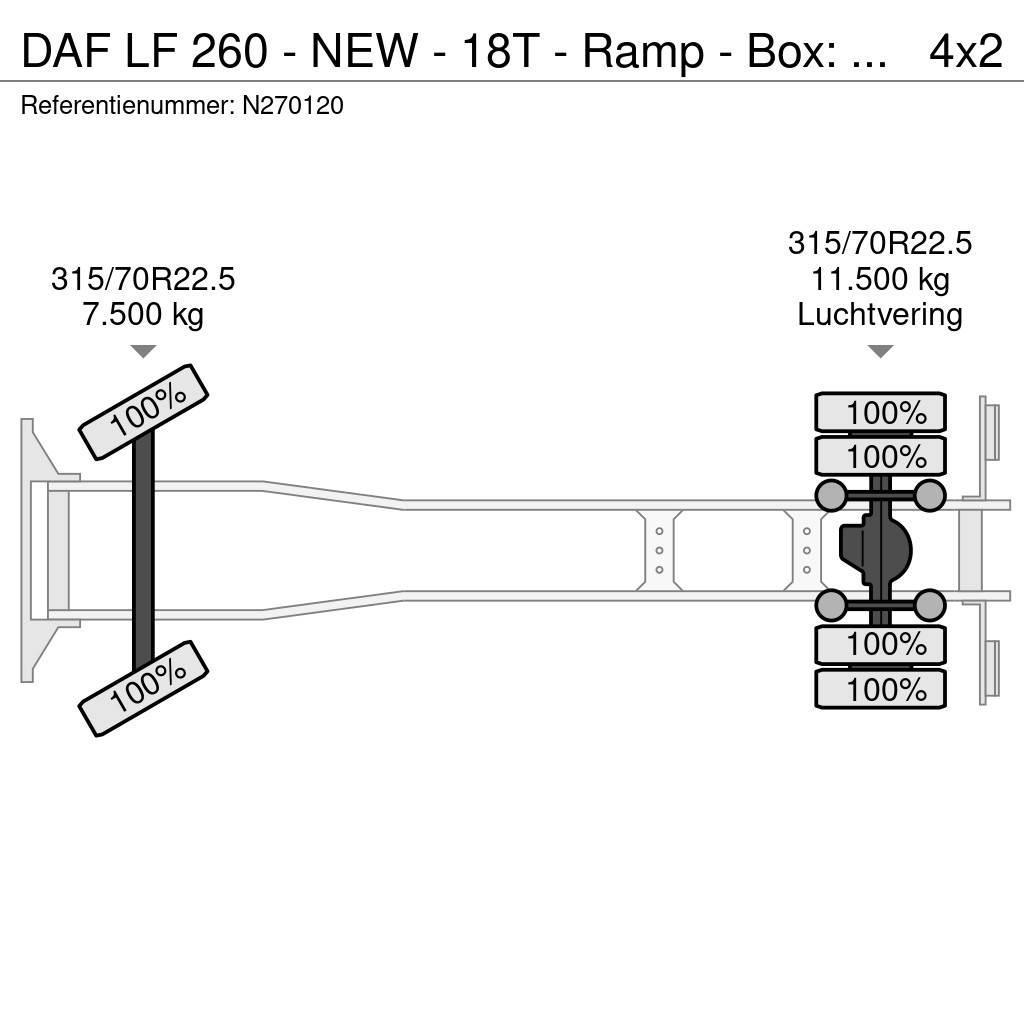 DAF LF 260 - NEW - 18T - Ramp - Box: 7.50 - 2.50 - Too Evakuatori