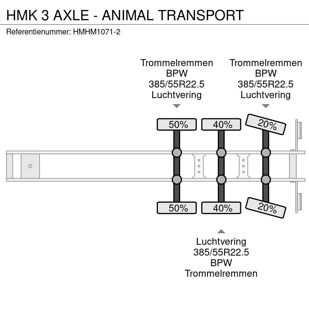  HMK 3 AXLE - ANIMAL TRANSPORT Dzīvnieku transportēšanas piekabes