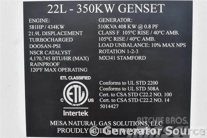 Doosan 350 kW NG - JUST ARRIVED Gāzes ģeneratori