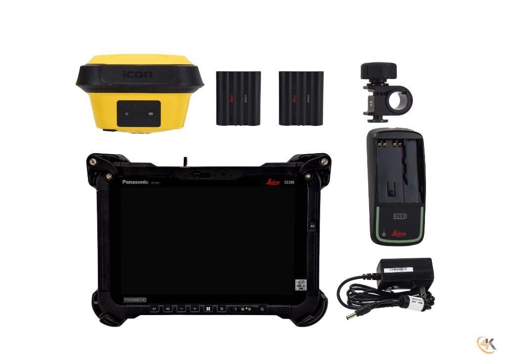 Leica iCON iCG70 Network Rover Receiver w/ CC200 & iCON Citas sastāvdaļas