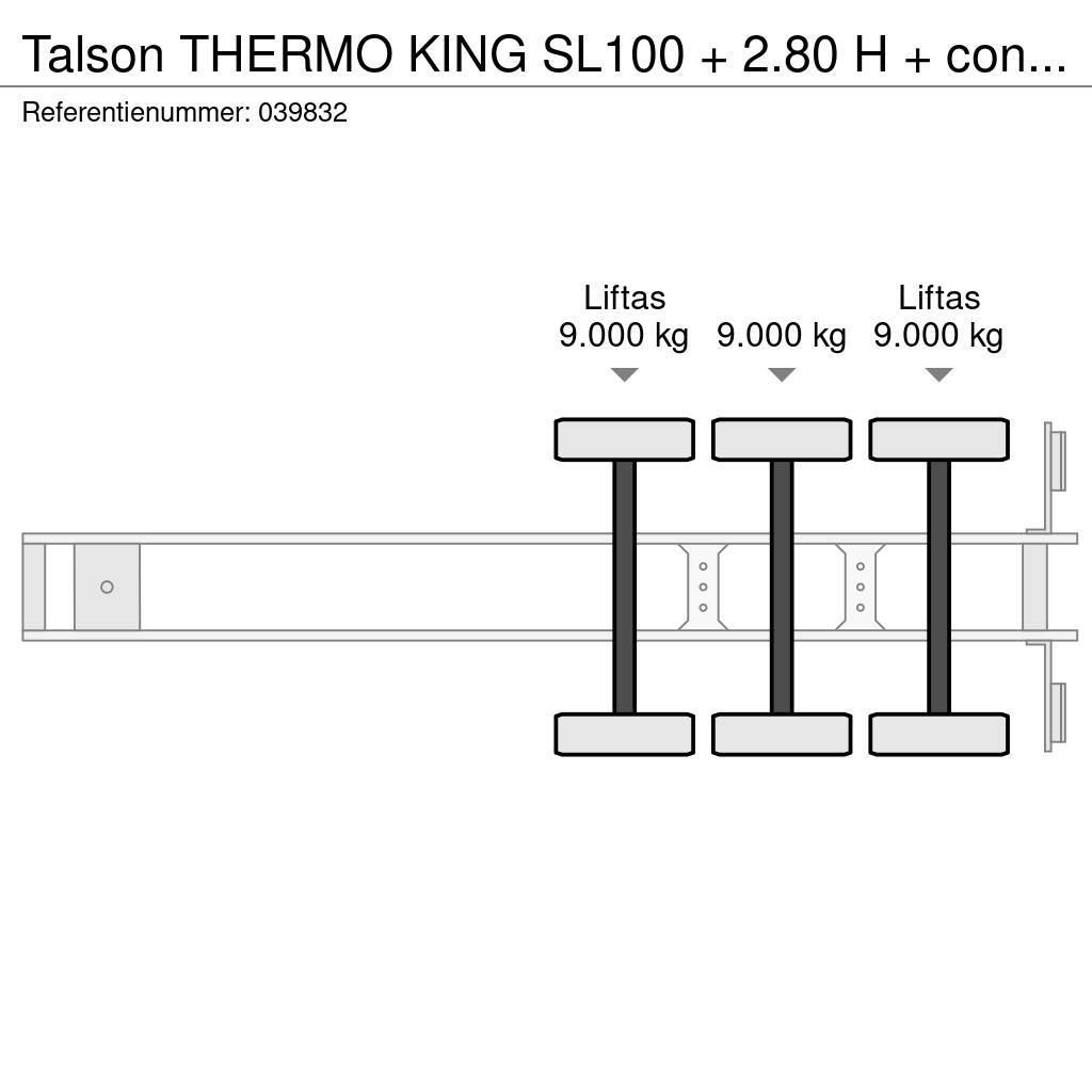 Talson THERMO KING SL100 + 2.80 H + confection + 3 axles Piekabes ar temperatūras kontroli