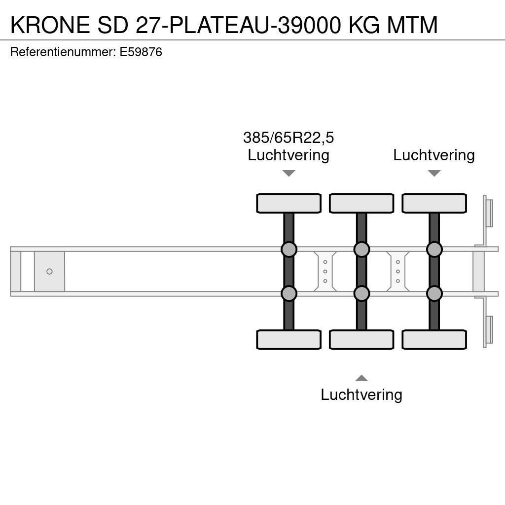 Krone SD 27-PLATEAU-39000 KG MTM Tents treileri