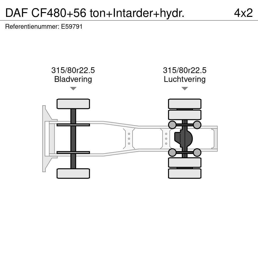 DAF CF480+56 ton+Intarder+hydr. Vilcēji