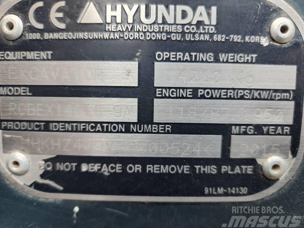 Hyundai 140LC-9A Kāpurķēžu ekskavatori