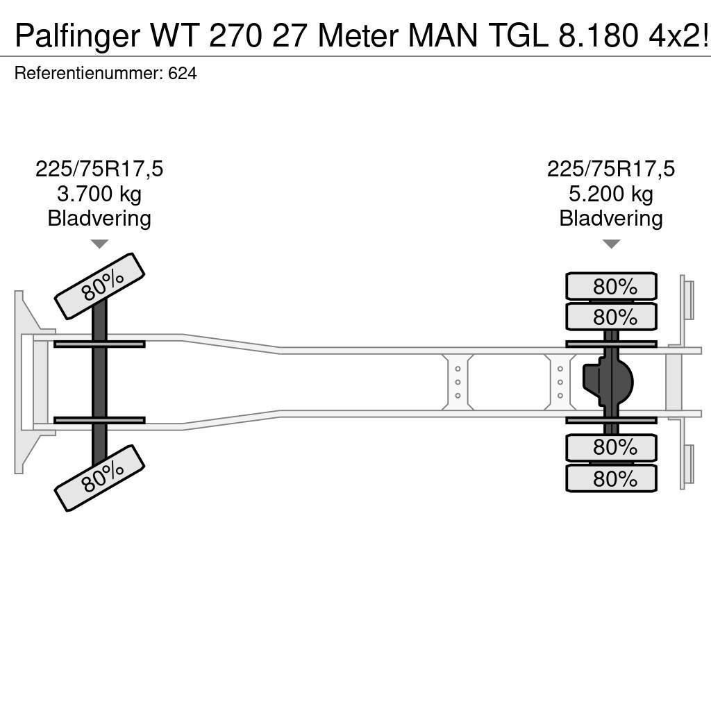 Palfinger WT 270 27 Meter MAN TGL 8.180 4x2! Pacēlāji uz automašīnas bāzes