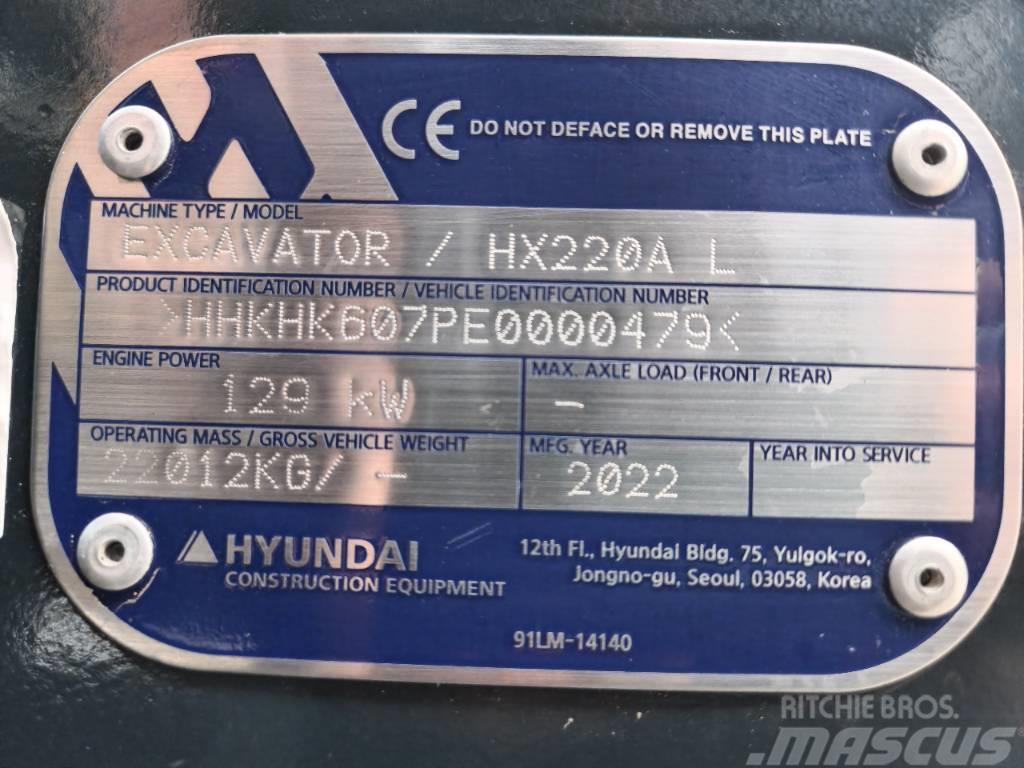 Hyundai HX 220AL Kāpurķēžu ekskavatori
